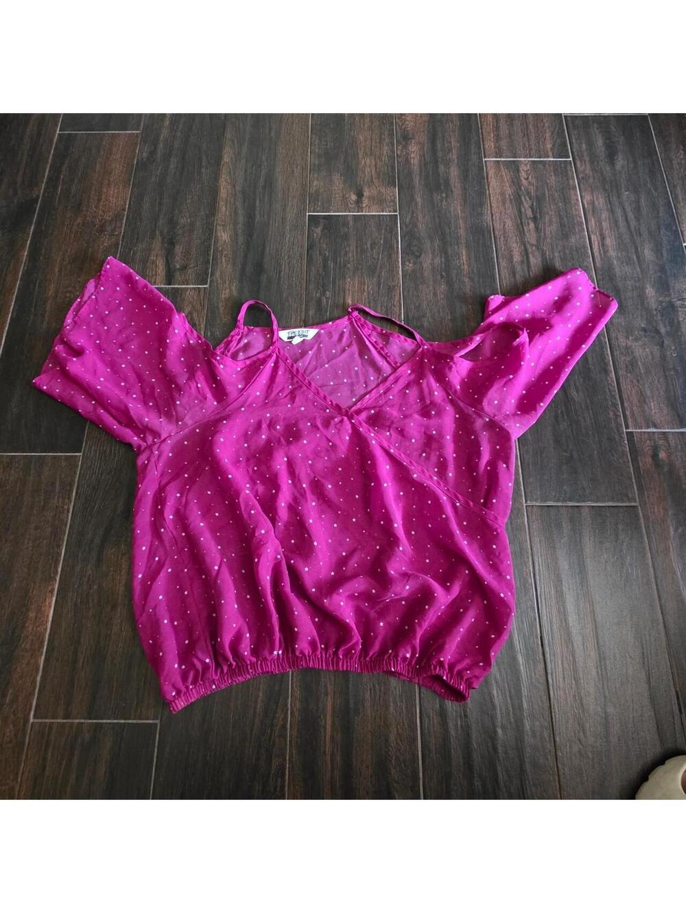 Seventeen Women's Pink and Purple Crop-top